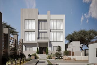 3d exterior design and facade rendering for modern architectural projects