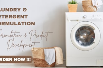 make product formulation of detergents, soap, laundry and toiletry products