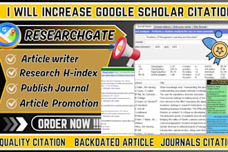 increase your google scholar citation in a peer reviewed index journal