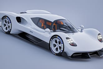 make 3d car model, rc car design ,sport car, realistic render, hyper car, game