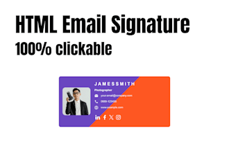 make clickable HTML email signature
