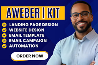 create aweber landing page, convertkit email template, kit campaign automation