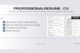make professional cv or resume