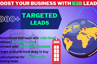 provide targeted b2b business leads of key decision makers for high ticket deals