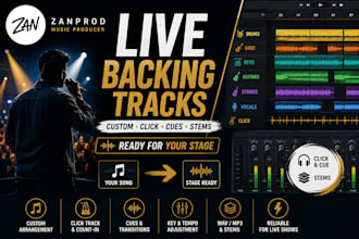 create custom backing tracks with click for live performance