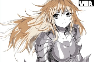 draw an illustration in anime manga style