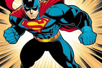 draw comic book pages book cover character design comic illustration superhero
