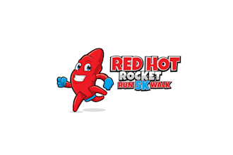 make best quality red hot rocket logo for shirts and signs