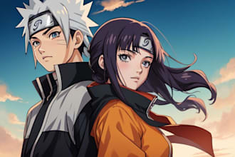 draw you in couple anime naruto shippuden style
