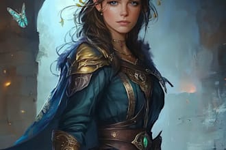 create fantasy character artwork