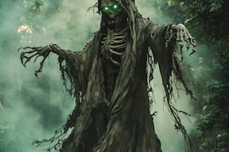 draw fantasy horror art illustration or dark creepy