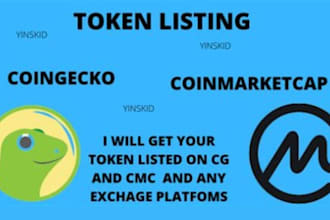 list your token or coin on coinmarketcap or coingecko