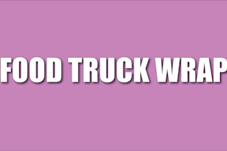 design stylish food truck wrap, food trailer wrap, or food van wrap design