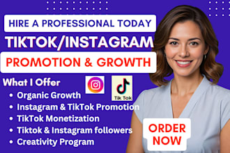 grow tiktok, instagram organic followers instagram promotion tiktok monetization