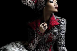 draw a fashion illustration or sketch of a figure in clothes