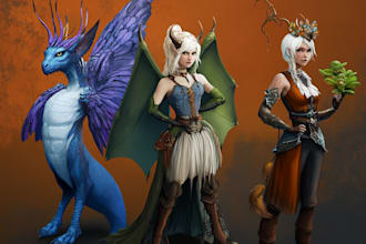 illustrate fantasy art creatures and characters