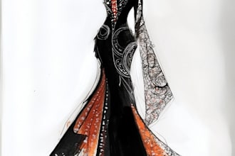 draw fashion illustration , sketch , model , artist ,