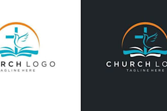 do minimalist church religious christian ministry logo