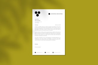 design professional letterhead template in canva or editable word format or pdf