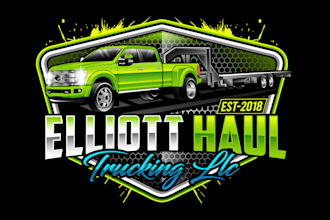 design best custom modern 3d trucking transport logistics towing business logo