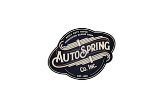 design vintage truck suspension shop logo