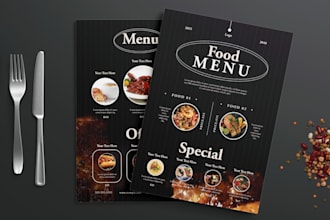 food menu design layout