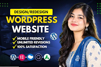 design a professional wordpress website or wordpress business website