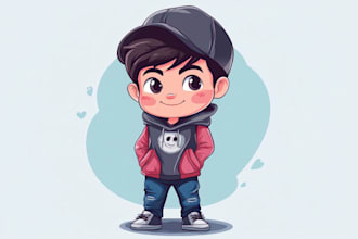 draw cartoon or chibi chibi  in any style