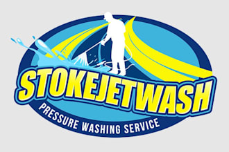 do commercial, pressure wash and cleaning service logo