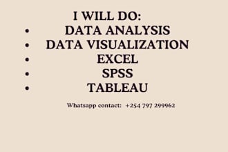 spss, excel, data analysis, statistics, economics, tableau