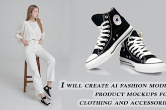 ai fashion model product mockups for clothing and accessories
