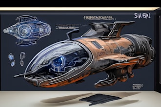 draw a spaceship or vehicle design