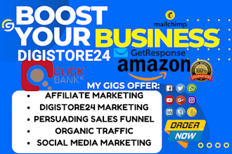 boost digistore24 affiliate marketing, clickbank amazon sales funnel