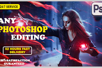 any product photo retouching and image editing in photoshop