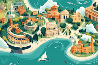create a vector map illustration for any of your events