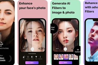 create ai photo enhancer app, ai photo editor app, photo generator app and web