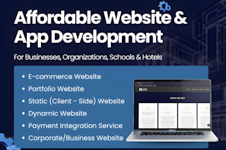 deliver a professional website development, custom and static