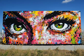 create graffiti pop art canvas designs and murals