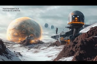make unique sci fi character and sci fi art