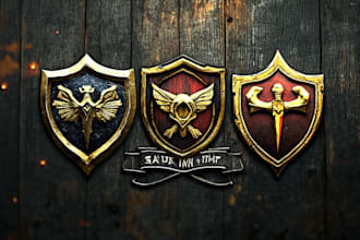 make medieval, fantasy, rpg, rustic, scifi and game logo