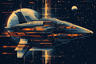 do unique sci fi character and sci fi art