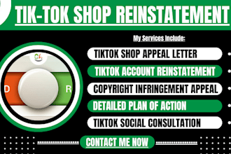do tiktok shop reinstatement appeal letter for tiktok violation and suspension