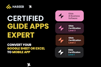 convert google sheets, excel to mobile app with glide apps, pwa, mobile desktop