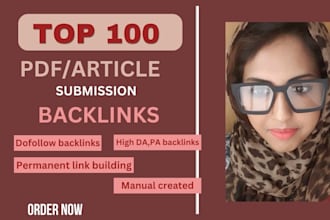 do manual 100 pdf or article submission backlinks  to rank faster