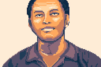make unique pixel art portrait