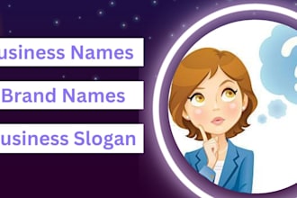 transform your ideas into a memorable business name ,brand name and slogan