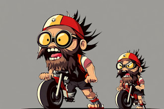 make a drawn vector character design