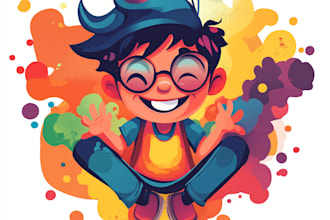 create illustration vector graphic cartoon character