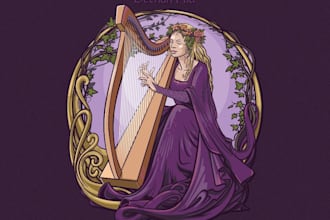 design ethereal celtic folk artist logo