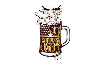design military themed bar serving drinks logo
